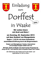 Plakat Dorffest 2013 клеин